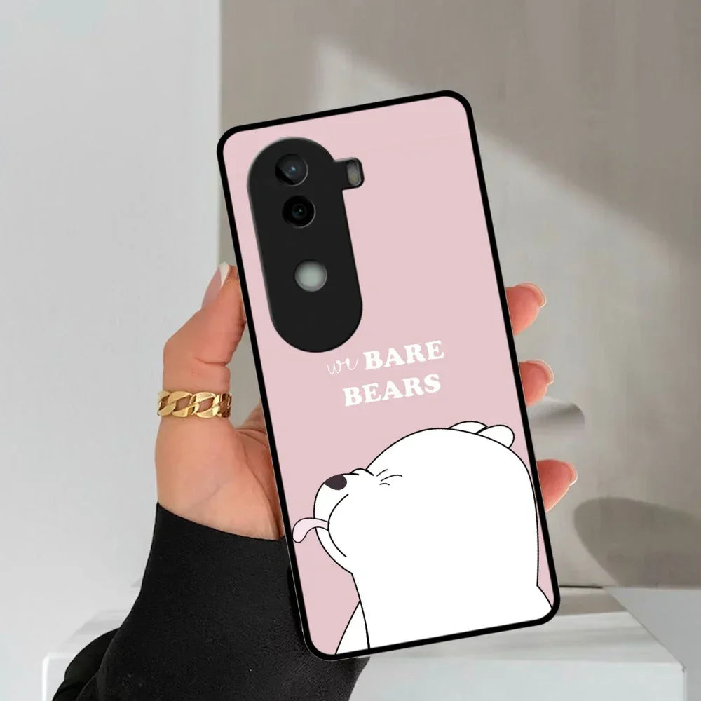We Bare Bears Pink Glossy Metal Case Cover For Vivo - ShopOnCliQ