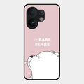 We Bare Bears Pink Glossy Metal Case Cover For Vivo V60 5G