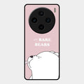 We Bare Bears Pink Glossy Metal Case Cover For Vivo X100 5G