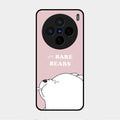 We Bare Bears Pink Glossy Metal Case Cover For Vivo X200 5G