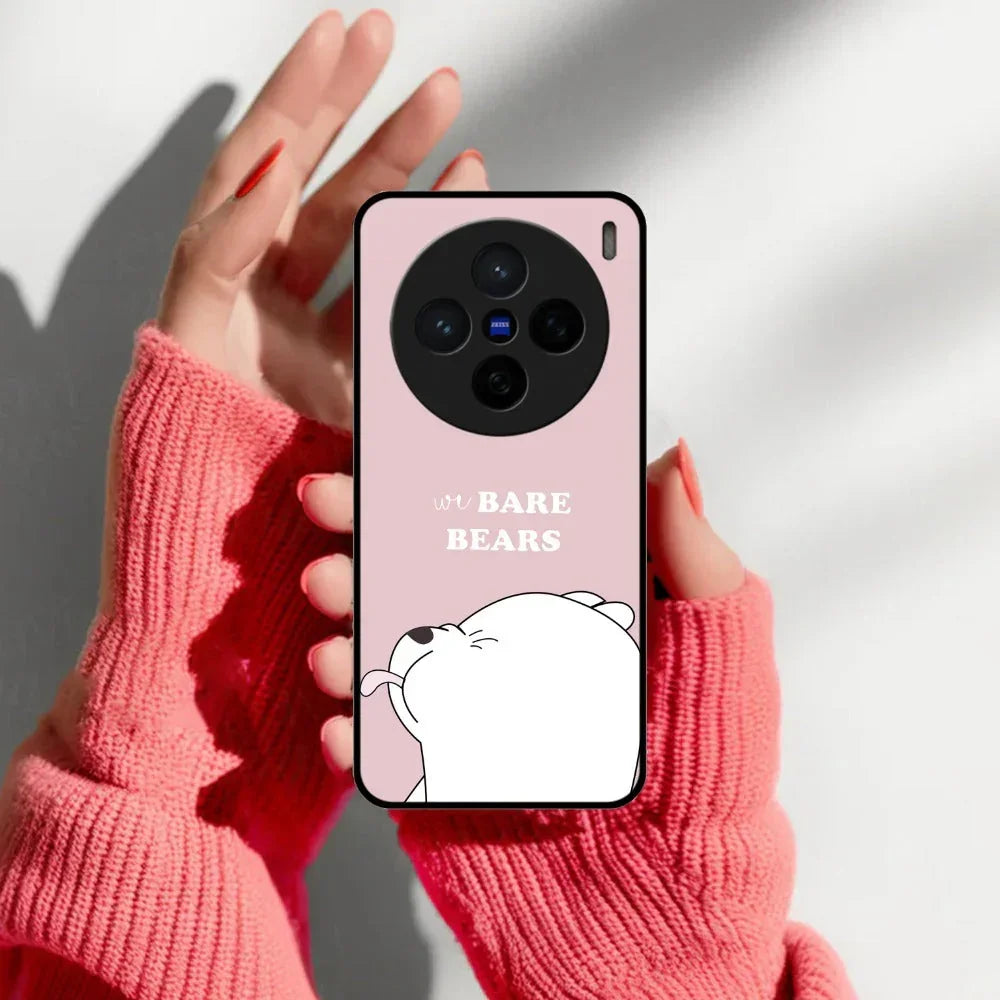 We Bare Bears Pink Glossy Metal Case Cover For Vivo - ShopOnCliQ