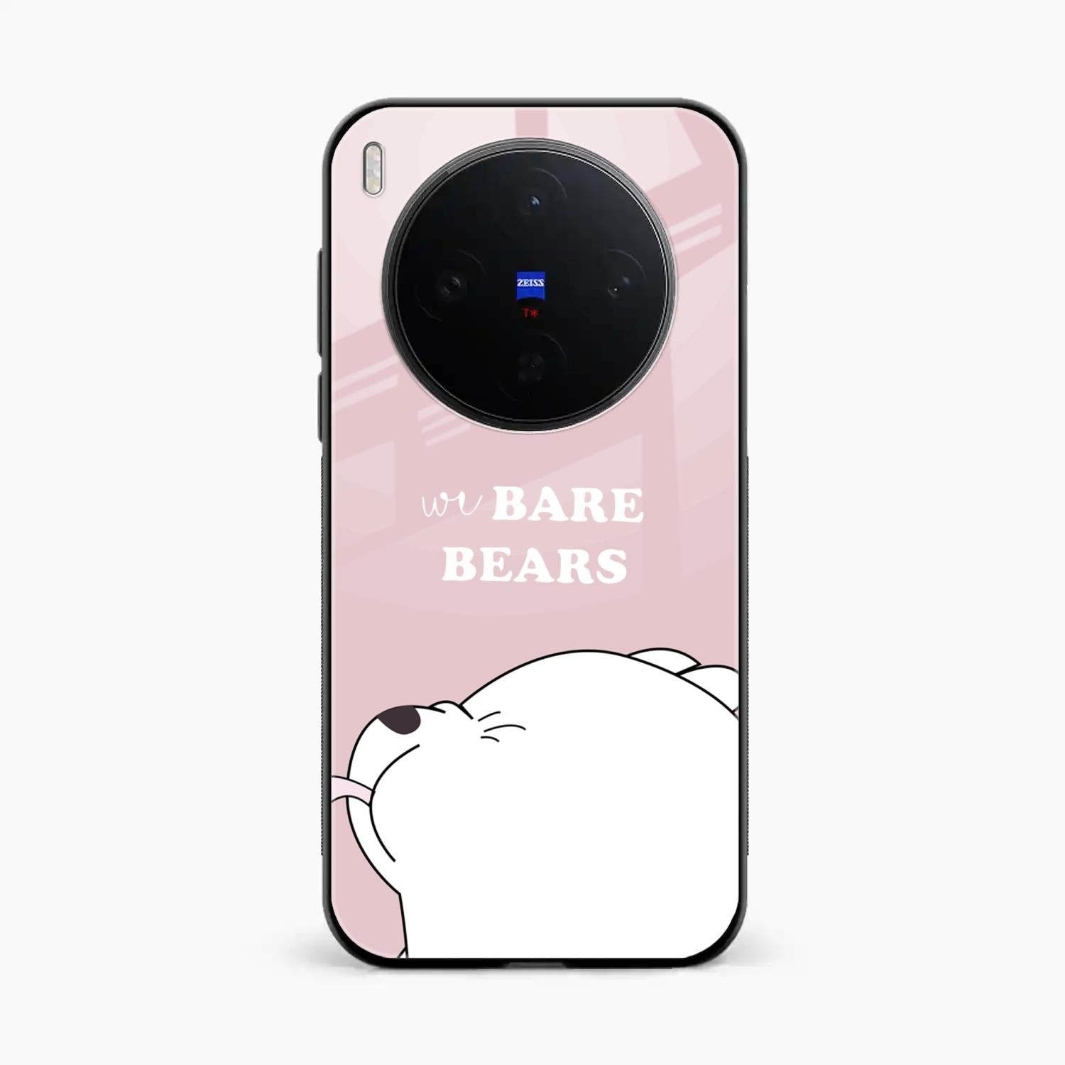 We Bare Bears Pink Glossy Metal Case Cover For Vivo X300 5G