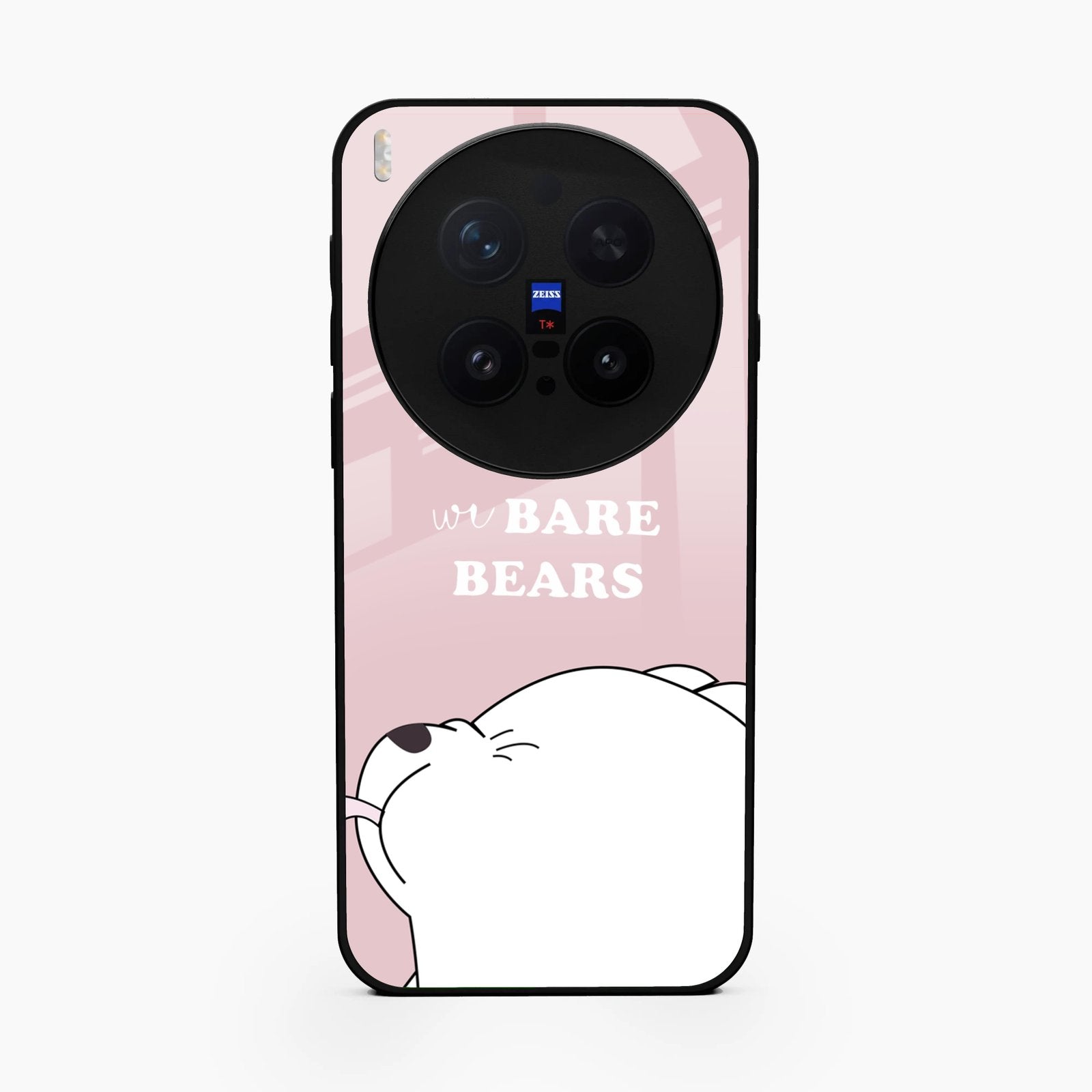We Bare Bears Pink Glossy Metal Case Cover For Vivo X300 Pro 5G