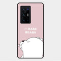 We Bare Bears Pink Glossy Metal Case Cover For Vivo X70 Pro Plus 5G