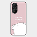 We Bare Bears Pink Glossy Metal Case Cover For Vivo Y100A 5G