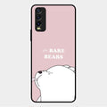We Bare Bears Pink Glossy Metal Case Cover For Vivo Y12G