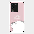We Bare Bears Pink Glossy Metal Case Cover For Vivo Y200 5G