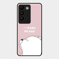 We Bare Bears Pink Glossy Metal Case Cover For Vivo Y200E 5G