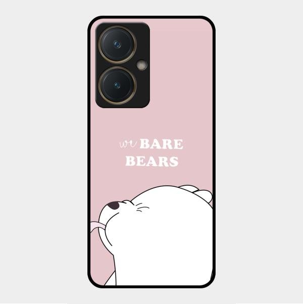 We Bare Bears Pink Glossy Metal Case Cover For Vivo Y27