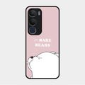 We Bare Bears Pink Glossy Metal Case Cover For Vivo Y29 5G