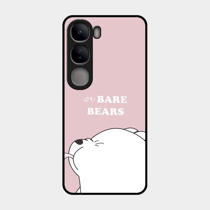 We Bare Bears Pink Glossy Metal Case Cover For Vivo Y300 5G