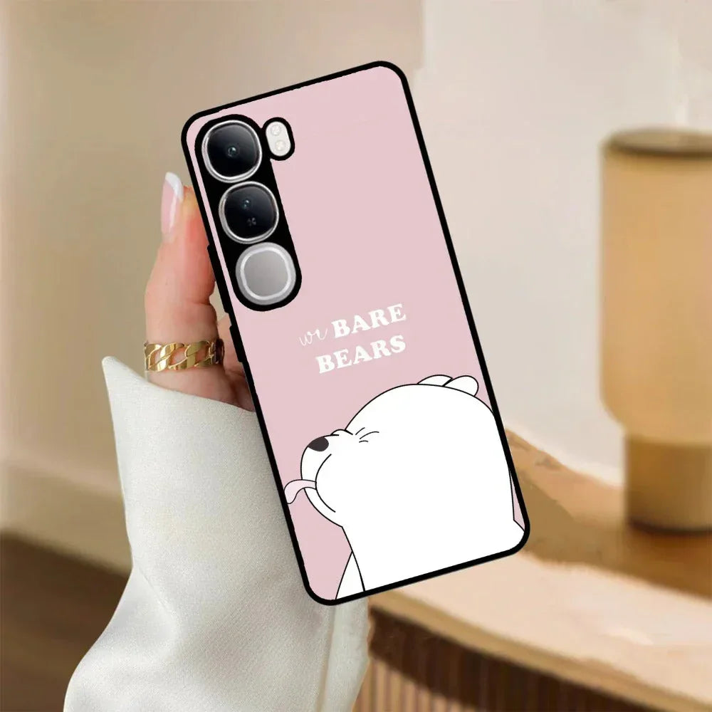 We Bare Bears Pink Glossy Metal Case Cover For Vivo - ShopOnCliQ