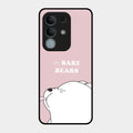 We Bare Bears Pink Glossy Metal Case Cover For Vivo Y31 Pro 5G