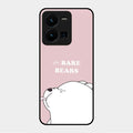 We Bare Bears Pink Glossy Metal Case Cover For Vivo Y35