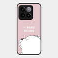 We Bare Bears Pink Glossy Metal Case Cover For Xiaomi 14 5G