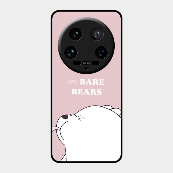 We Bare Bears Pink Glossy Metal Case Cover For Xiaomi 14 Ultra