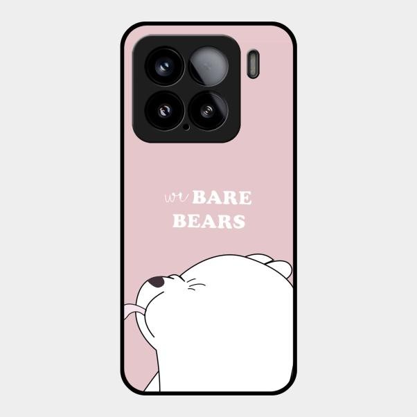 We Bare Bears Pink Glossy Metal Case Cover For Xiaomi 15 5G