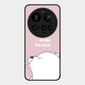 We Bare Bears Pink Glossy Metal Case Cover For Xiaomi 15 Ultra 5G