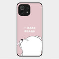 We Bare Bears Pink Glossy Metal Case Cover For Xiaomi Mi 11 Lite