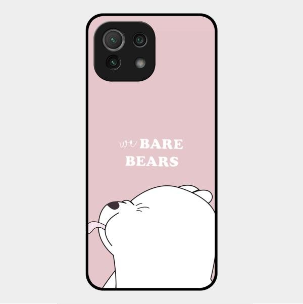 We Bare Bears Pink Glossy Metal Case Cover For Xiaomi Mi 11 Lite
