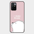 We Bare Bears Pink Glossy Metal Case Cover For Xiaomi Redmi 10 Prime