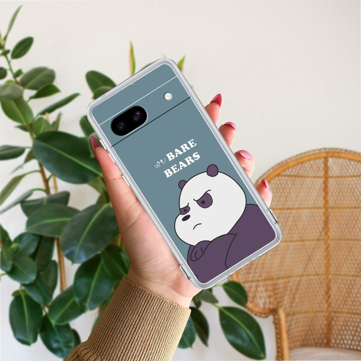 We Bare Bears Transparent Silicon Case Blue For Google