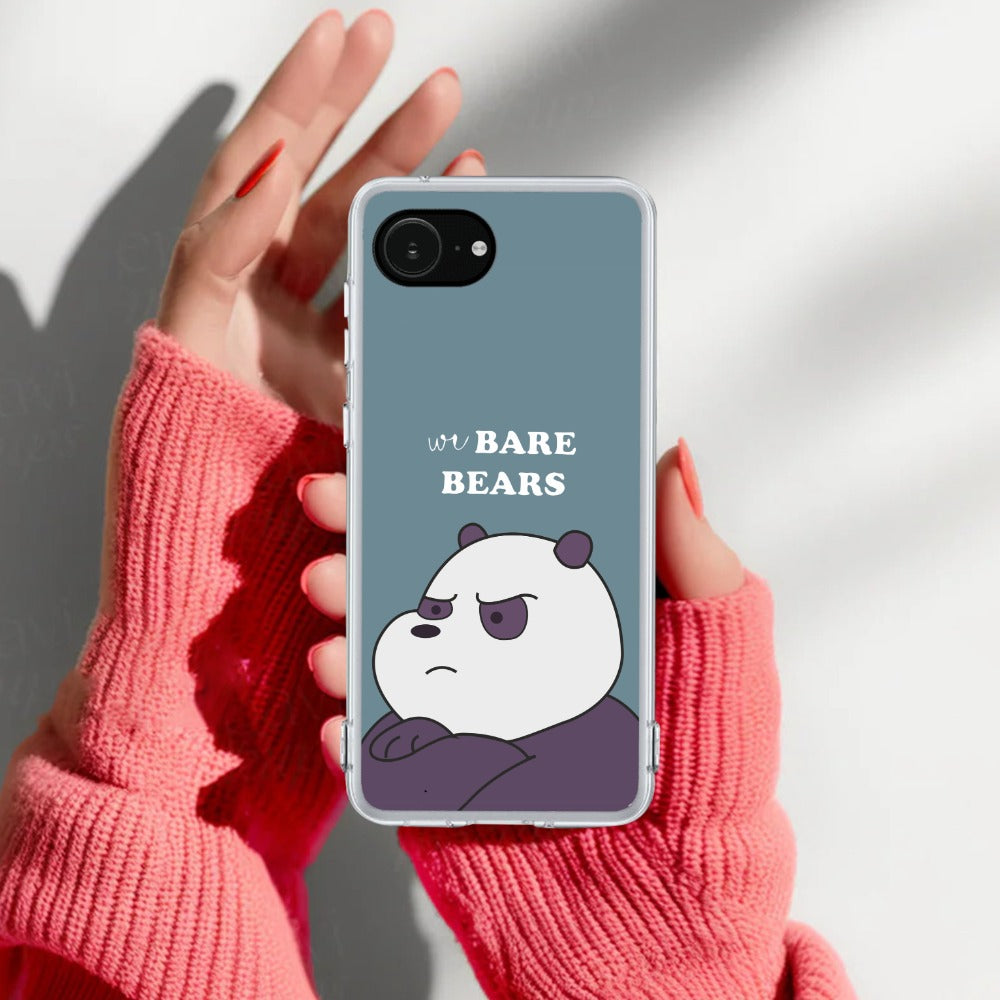We Bare Bears Transparent Silicon Case Blue For iPhone