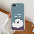 We Bare Bears Transparent Silicon Case Blue For iPhone 7 Plus / iPhone 8 Plus