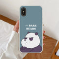 We Bare Bears Transparent Silicon Case Blue For iPhone Xs Max