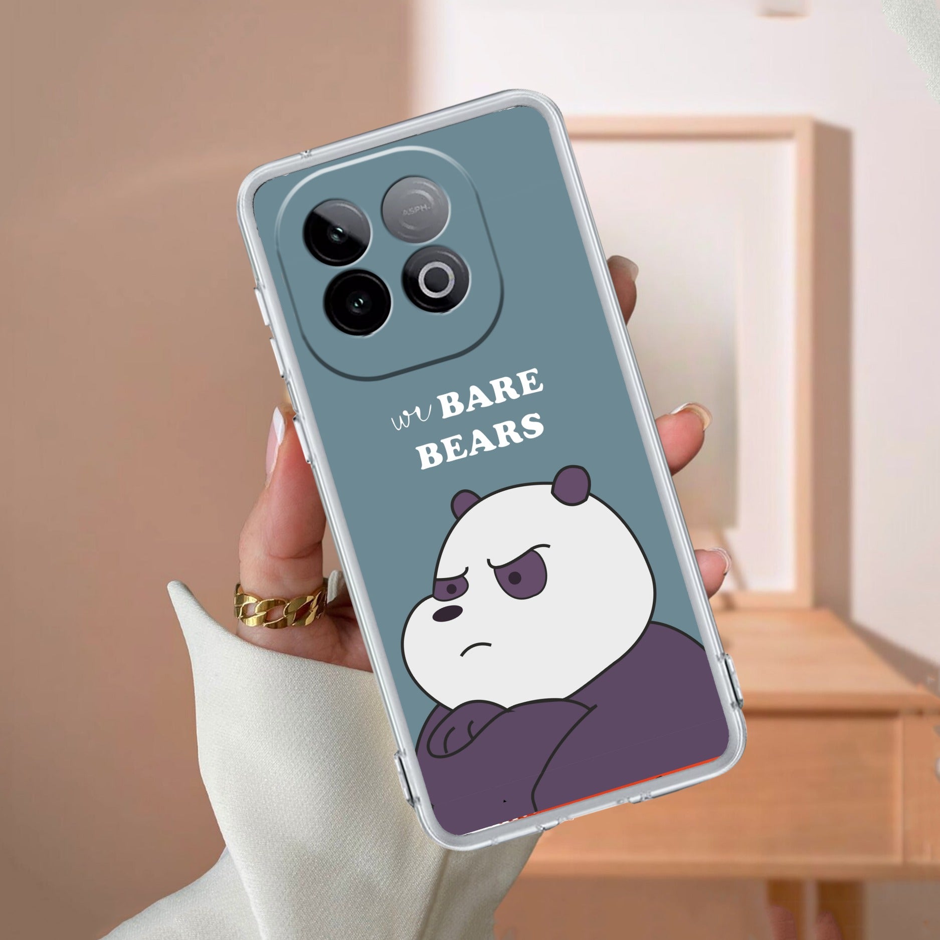 We Bare Bears Transparent Silicon Case Blue For iQOO Neo 10 5G