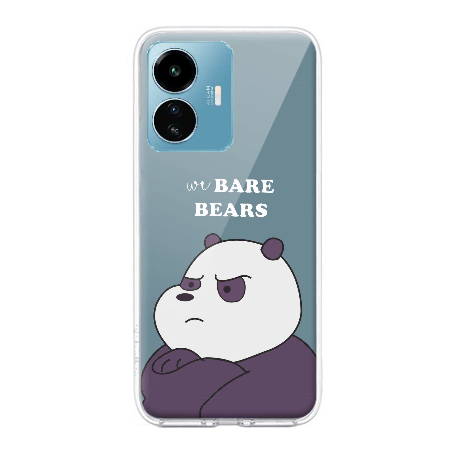 We Bare Bears Transparent Silicon Case Blue For iQOO Z6 Lite 5G