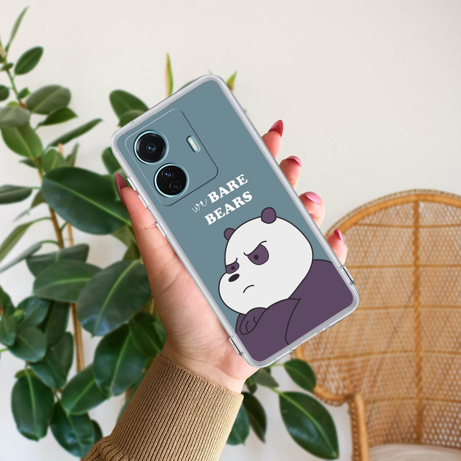 We Bare Bears Transparent Silicon Case Blue For iQOO Z6 Pro 5G