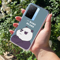 We Bare Bears Transparent Silicon Case Blue For iQOO Z7s 5G