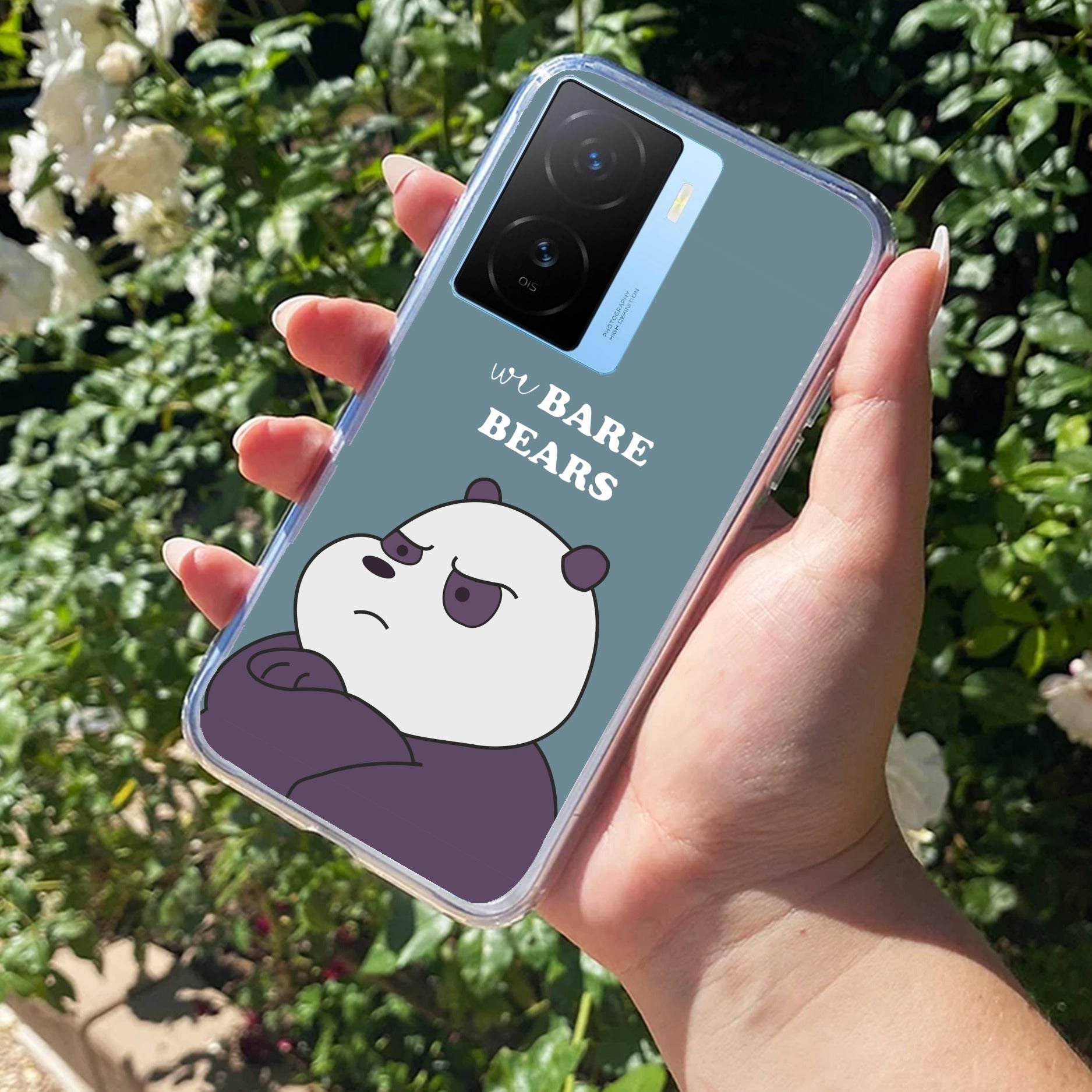 We Bare Bears Transparent Silicon Case Blue For iQOO Z7s 5G