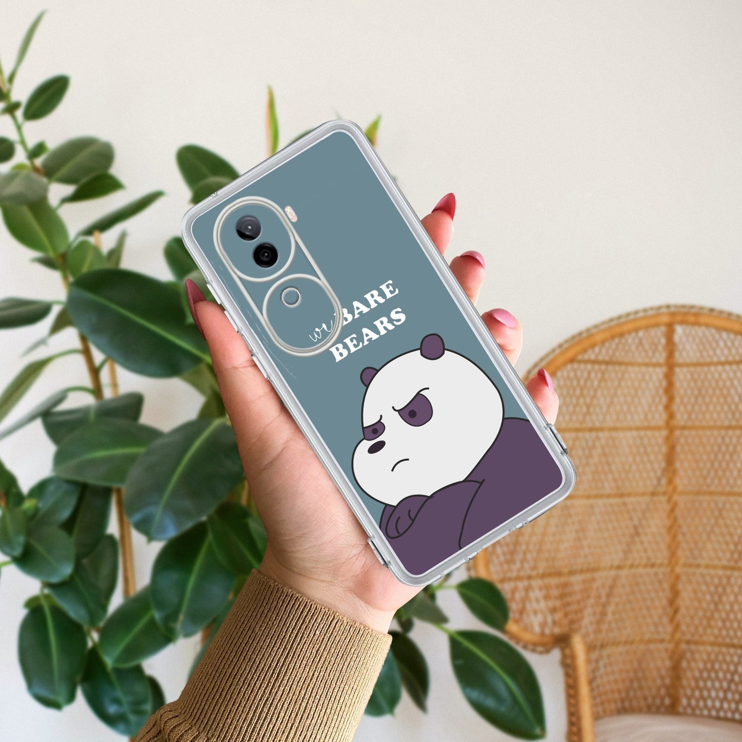 We Bare Bears Transparent Silicon Case Blue For Vivo