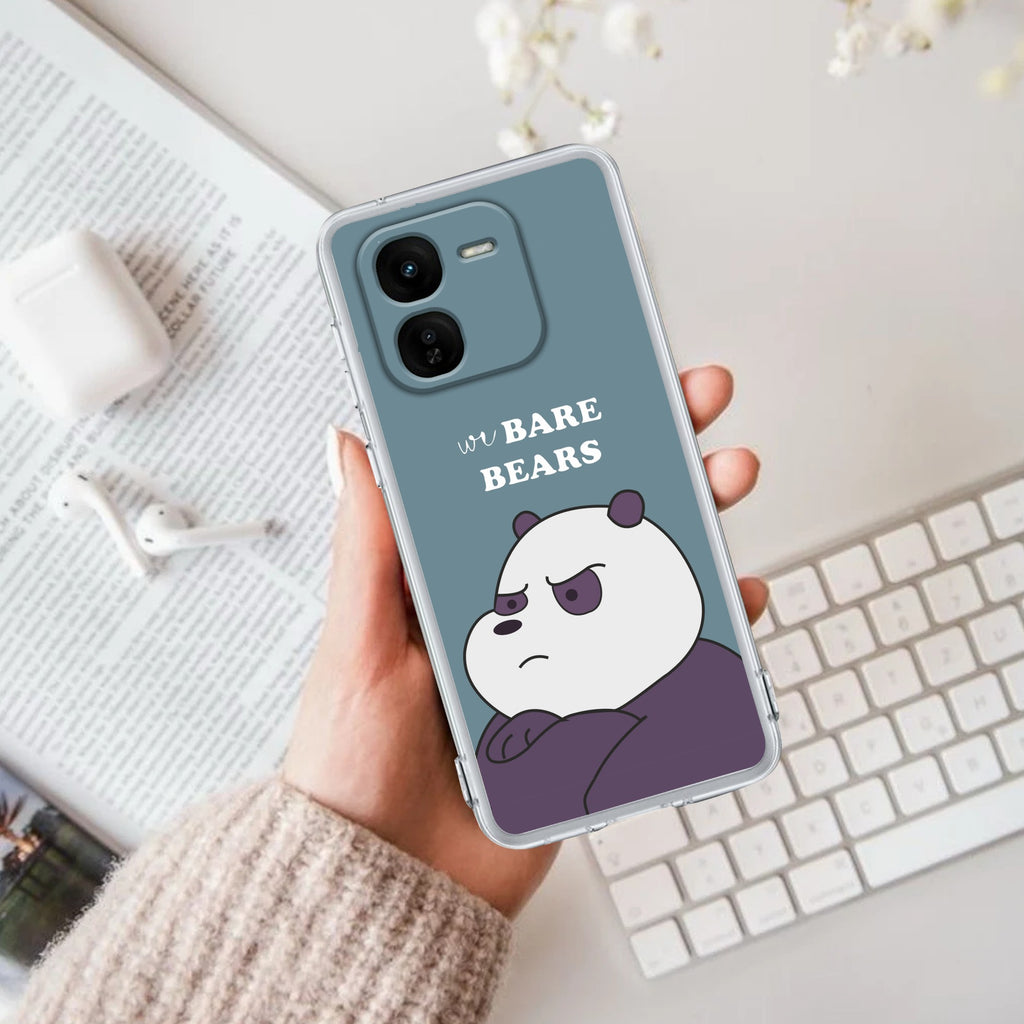 We Bare Bears Transparent Silicon Case Blue For iQOO Z9x 5G
