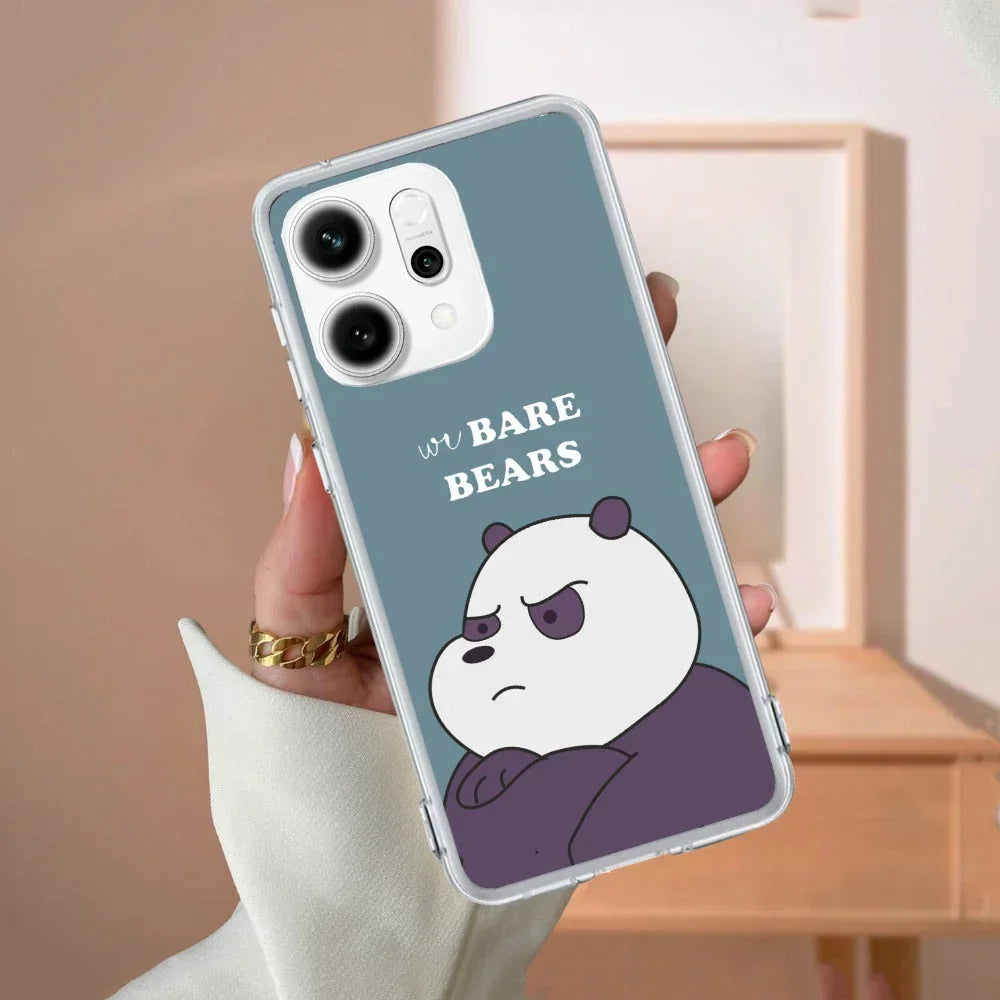 We Bare Bears Anti Yellow Case Blue For OPPO Reno 14 Pro 5G