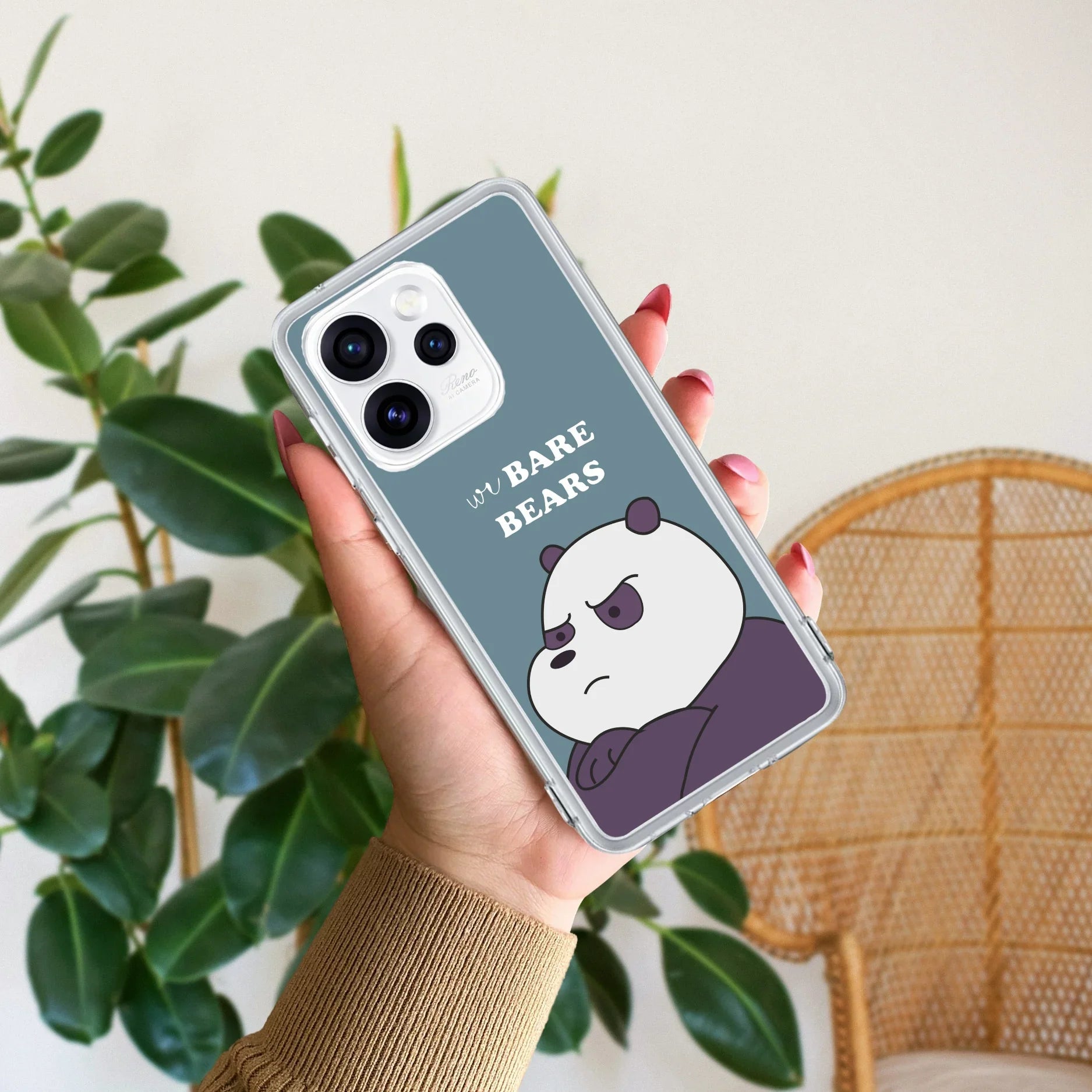We Bare Bears Anti Yellow Case Blue For Oppo Reno 15 Pro Mini 5G