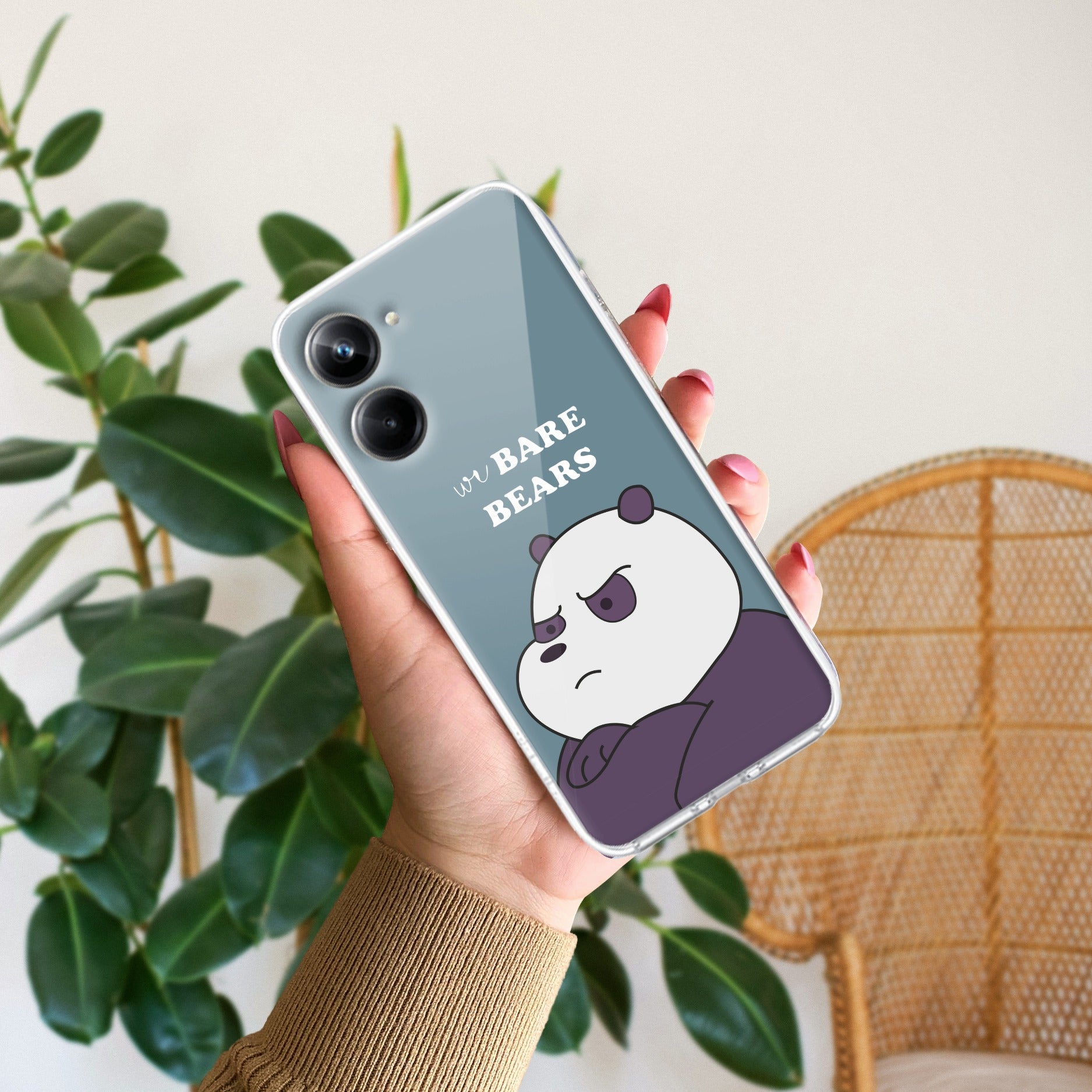 We Bare Bears Transparent Silicon Case Blue For Realme 10 Pro 5G