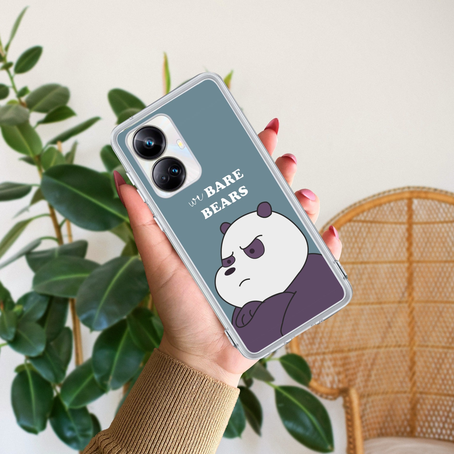 We Bare Bears Anti Yelllow Case Blue For Realme 10 Pro Plus 5G