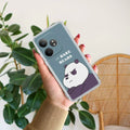 We Bare Bears Anti Yelllow Case Blue For Realme GT 6T 5G