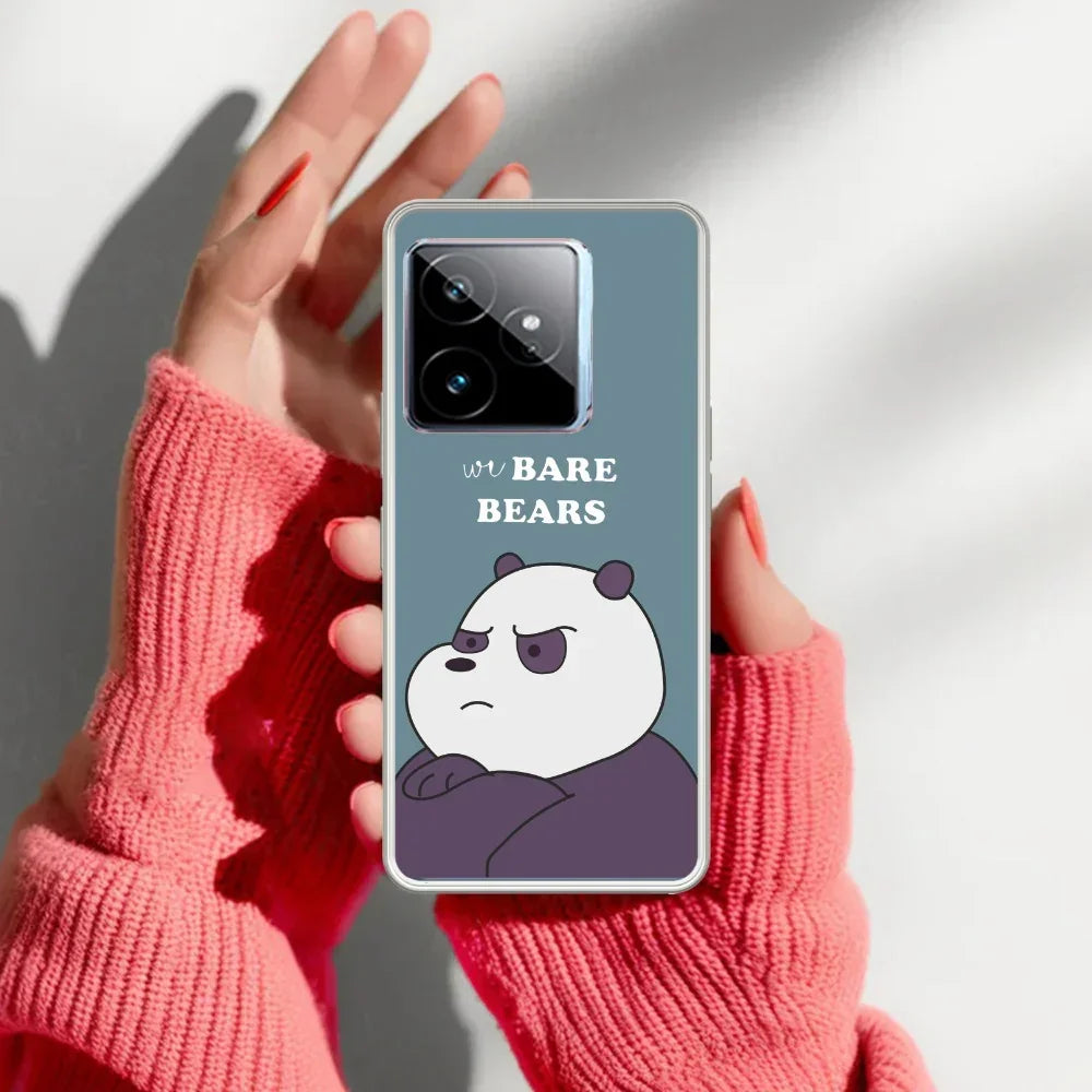 We Bare Bears Anti Yelllow Case Blue For Realme GT 7 5G