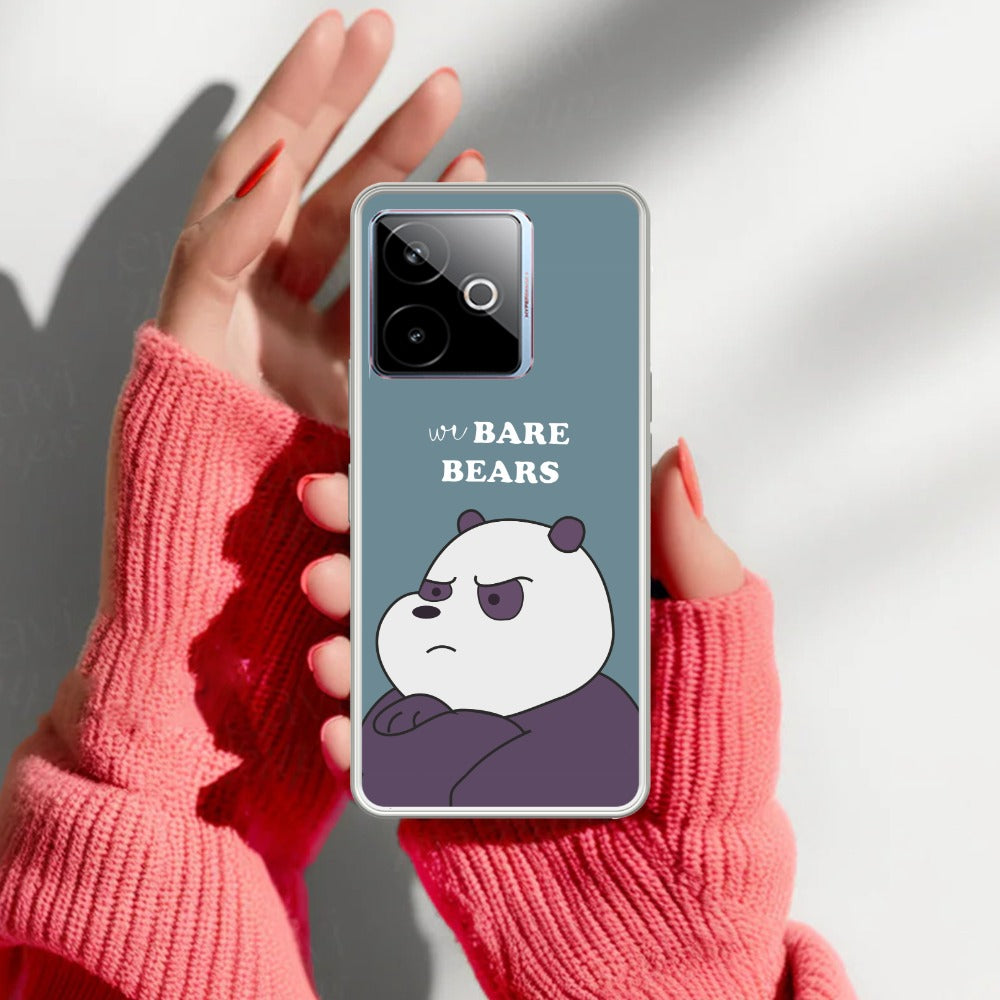 We Bare Bears Transparent Silicon Case Blue For Realme/Narzo