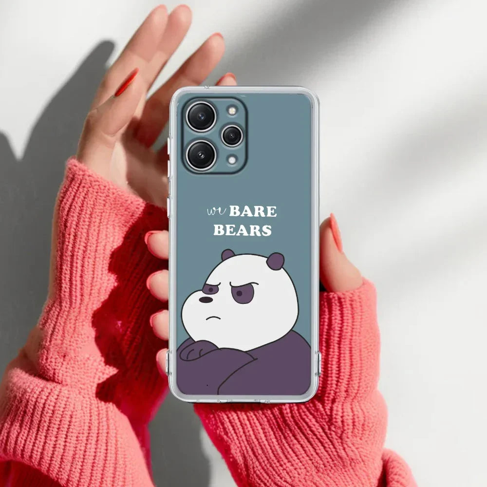 We Bare Bears Transparent Silicon Case Blue For Redmi 12 4G
