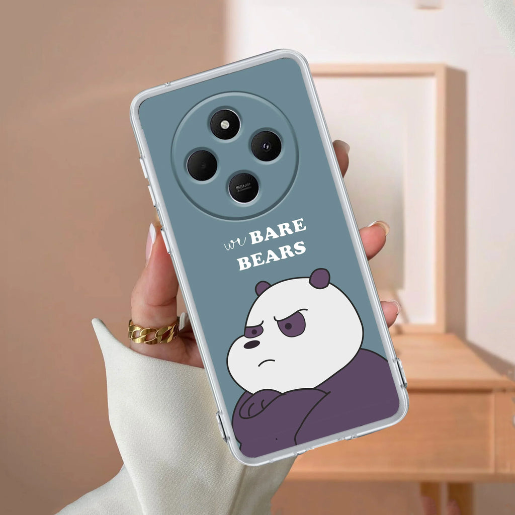 We Bare Bears Transparent Silicon Case Blue For Redmi 13C 4G