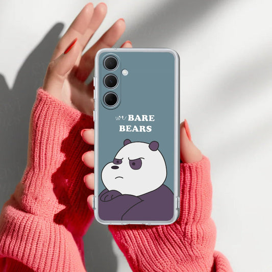 We Bare Bears Transparent Silicon Case Blue For Samsung