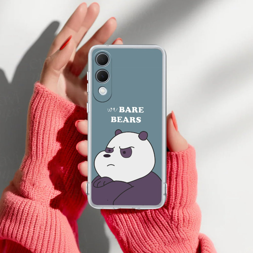 We Bare Bears Transparent Silicon Case Blue For Samsung