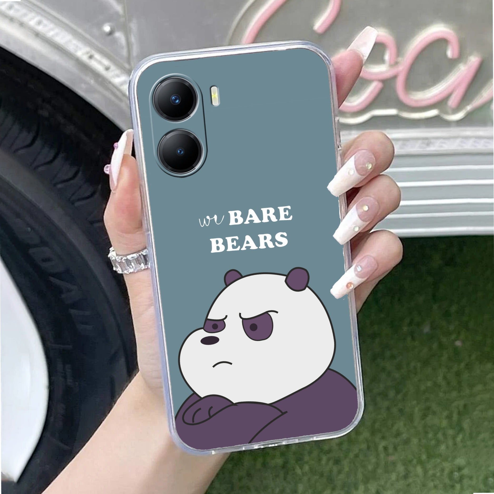 We Bare Bears Transparent Silicon Case Blue For Vivo T2x 5G