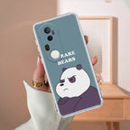 We Bare Bears Transparent Silicon Case Blue For Vivo T4 Ultra 5G