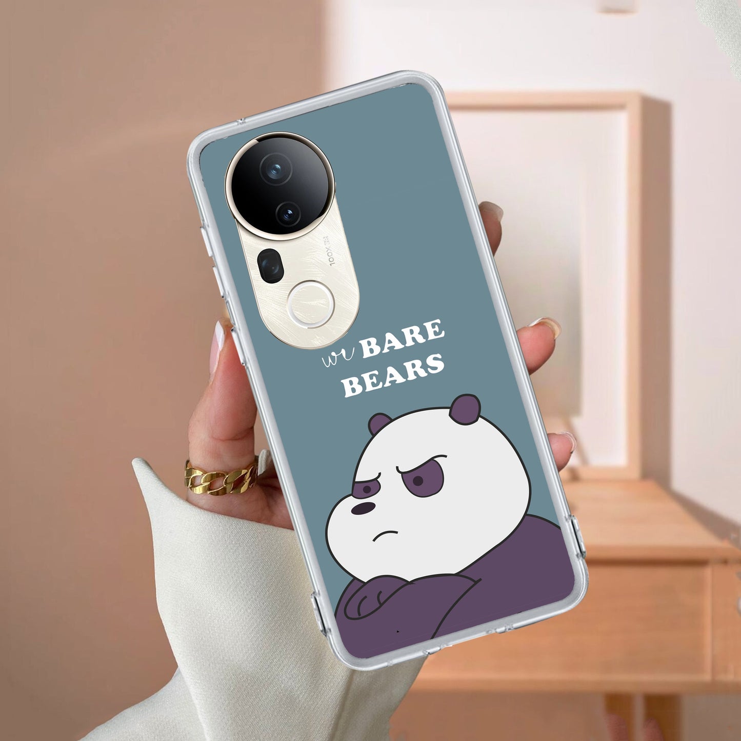 We Bare Bears Transparent Silicon Case Blue For Vivo